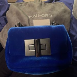 Tom Ford Natalia Bag Velvet Mini Imperial Blue